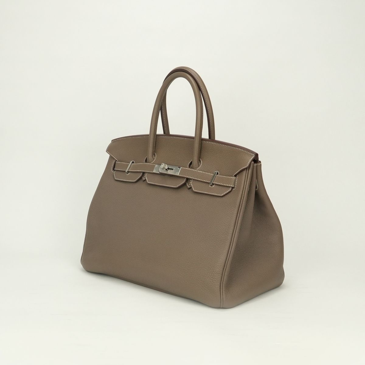 Hermes Birkin 35 Tote Togo Etoupe Gray Silver — view 3
