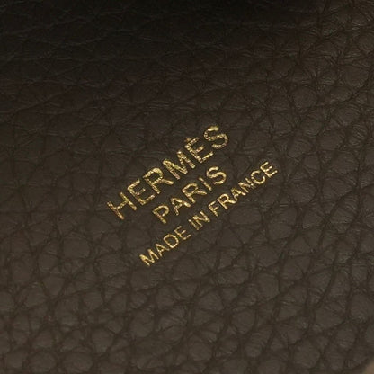 Hermes Picotin Lock PM 18 Tote Taurillon Clemence Etoupe Gray Gold — view 7