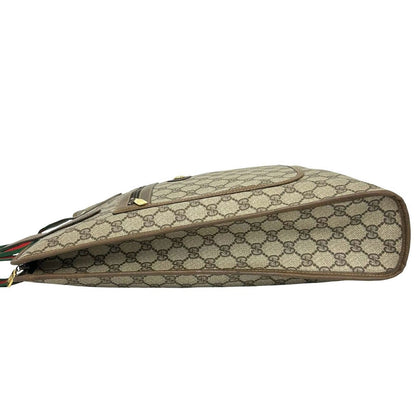Gucci Vintage Sherry Line GG Logo Leather Tote Brown — view 5