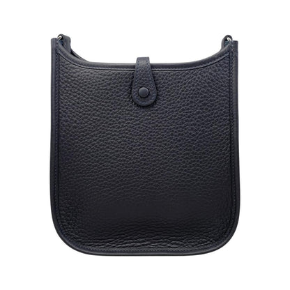 Hermes Shoulder Bag Evelyne TPM Taurillon Clemence Navy Silver — view 2