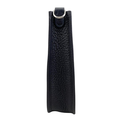 Hermes Shoulder Bag Evelyne TPM Taurillon Clemence Navy Silver — view 4