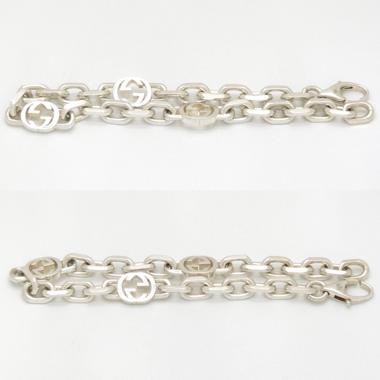 Gucci Interlocking G Chain Bracelet 19.3 Shiny Finish Sterling Silver Box — view 4