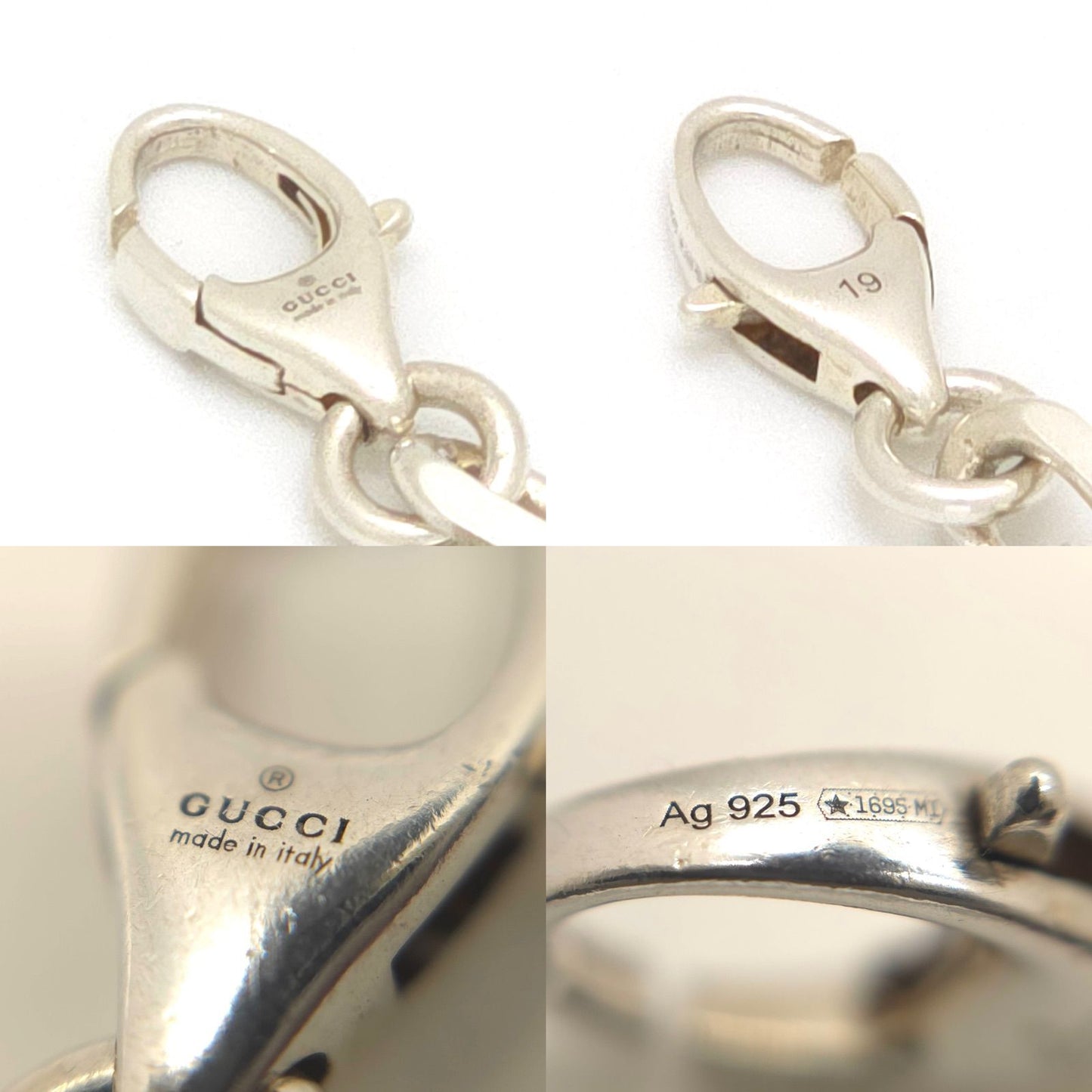 Gucci Interlocking G Chain Bracelet 19.3 Shiny Finish Sterling Silver Box — view 8