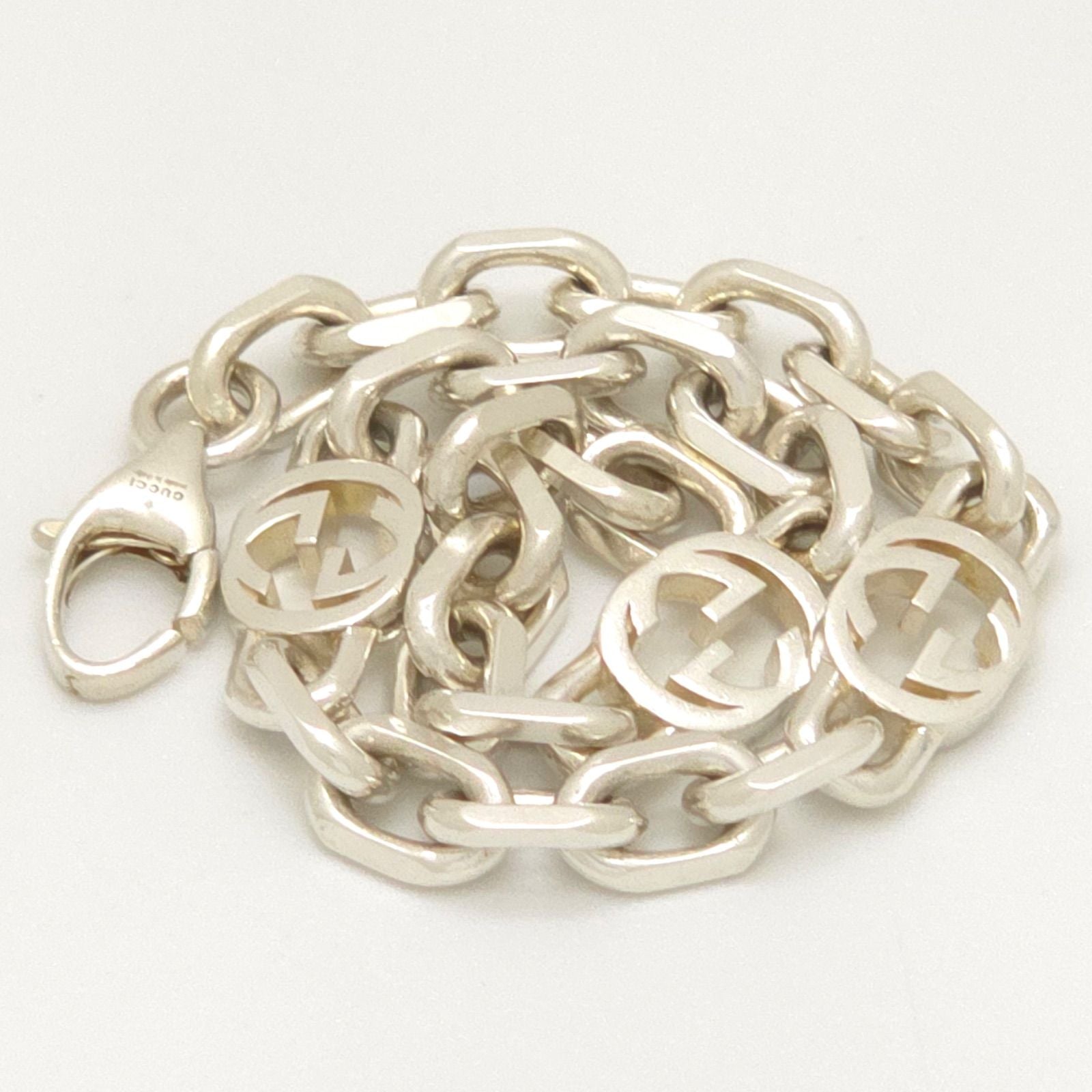 Gucci Interlocking G Chain Bracelet 19.3 Shiny Finish Sterling Silver Box — view 5