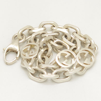 Gucci Interlocking G Chain Bracelet 19.3 Shiny Finish Sterling Silver Box — view 5