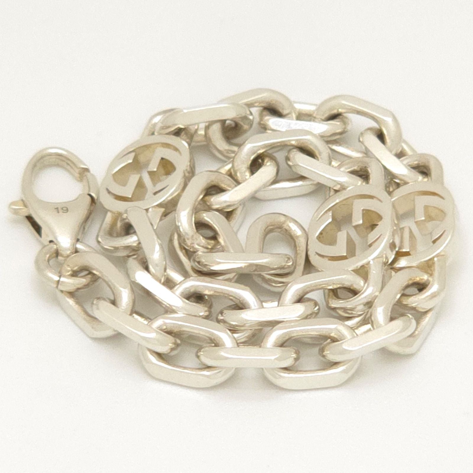 Gucci Interlocking G Chain Bracelet 19.3 Shiny Finish Sterling Silver Box — view 6