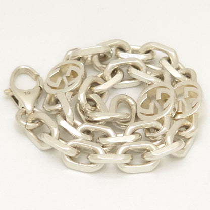 Gucci Interlocking G Chain Bracelet 19.3 Shiny Finish Sterling Silver Box — view 6