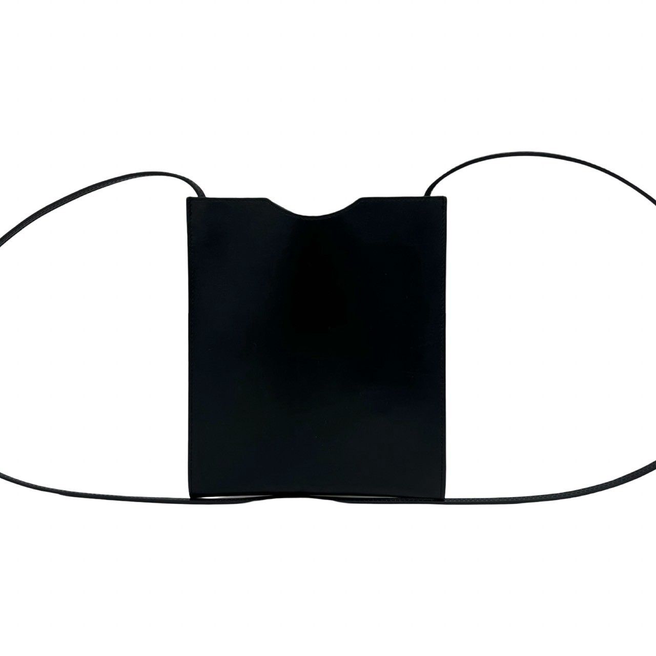 Hermes Omenitu All Leather Mini Shoulder Bag Pochette Crossbody Black — view 3