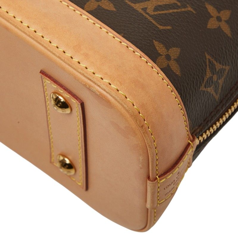 Louis Vuitton Monogram Alma BB 2-Way Shoulder Bag Brown Leather — view 5