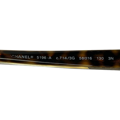 Chanel Sunglasses Dark Brown Light Gold Bezel Eyewear — view 4