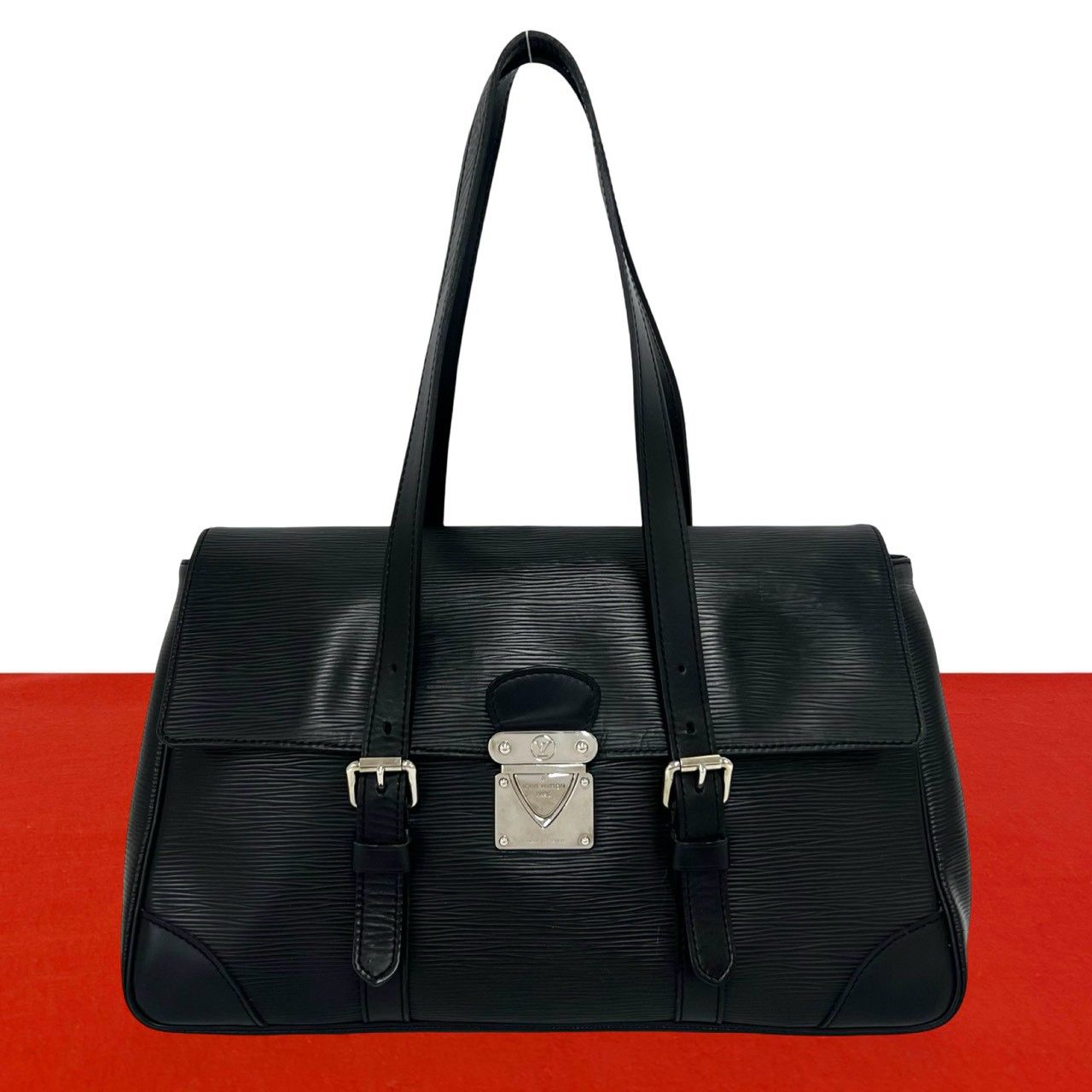 Louis Vuitton Segur MM Epi Leather Tote Shoulder Bag Noir