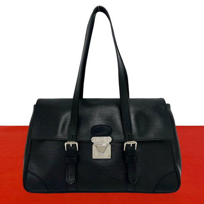 Louis Vuitton Segur MM Epi Leather Tote Shoulder Bag Noir