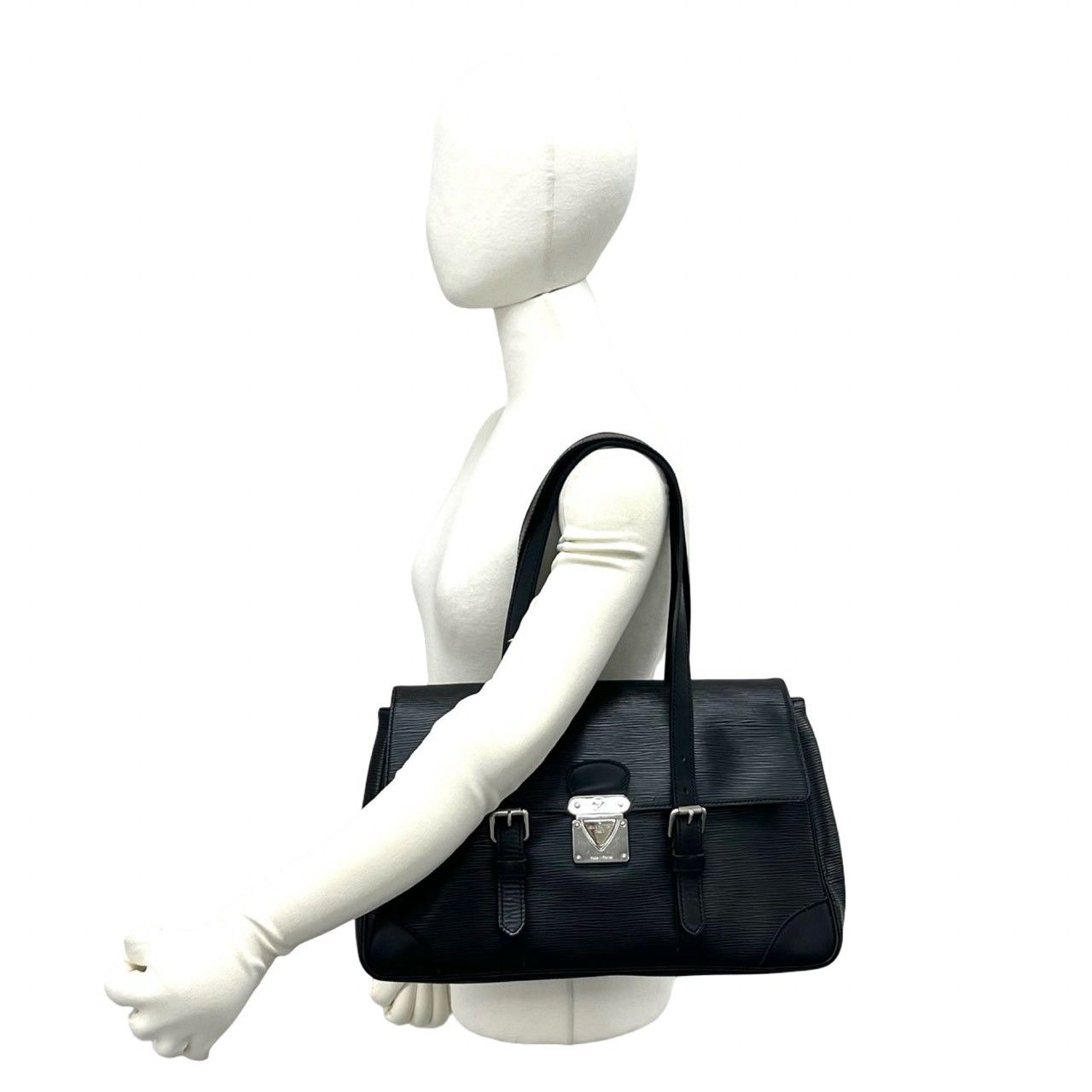 Louis Vuitton Segur MM Epi Leather Tote Shoulder Bag Noir — view 2