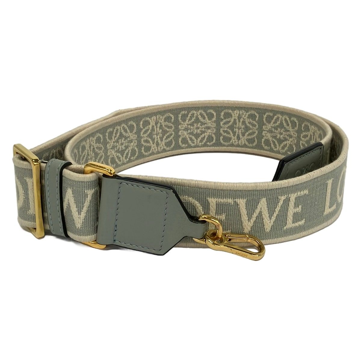 Loewe Shoulder Strap Blue Gray Leather
