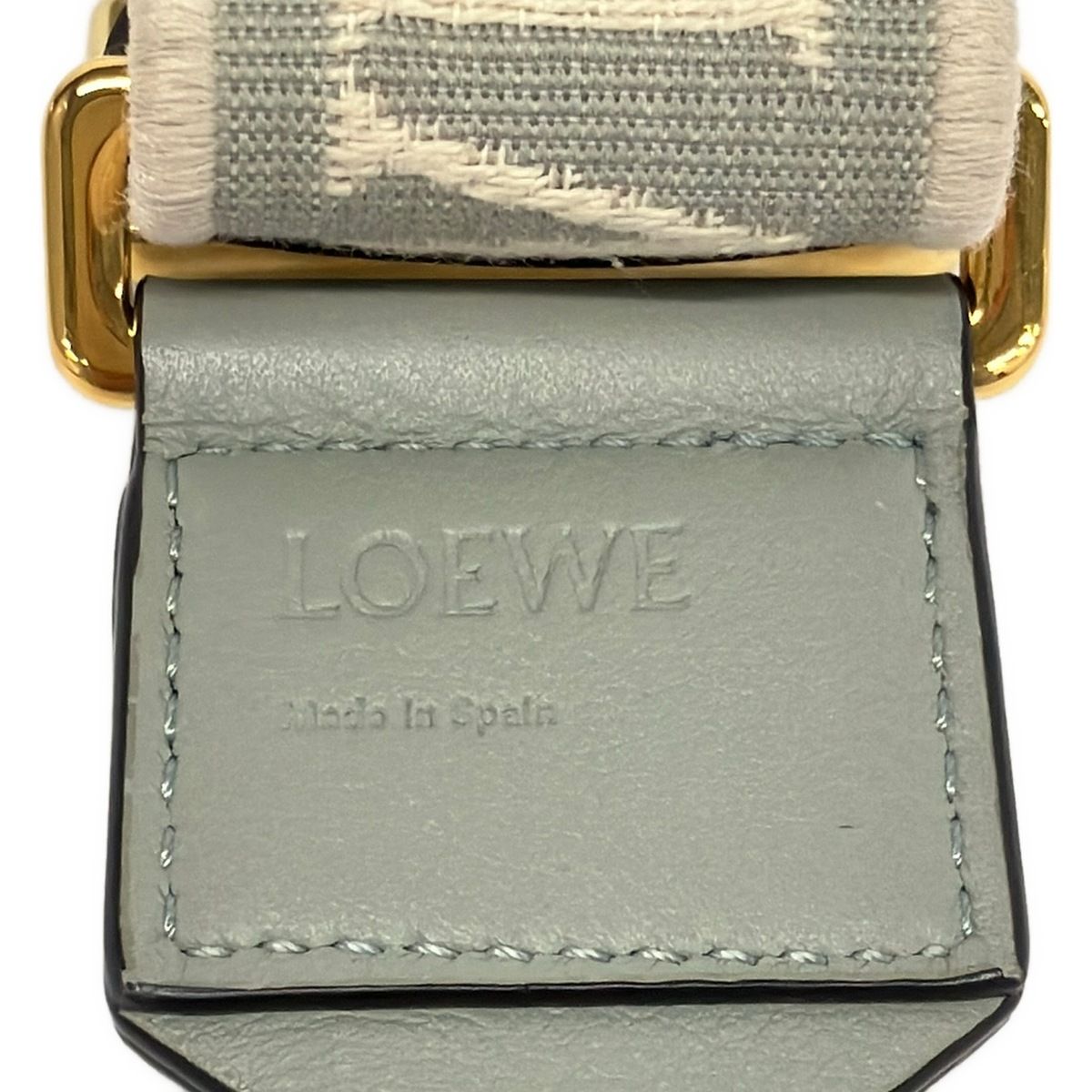 Loewe Shoulder Strap Blue Gray Leather — view 3