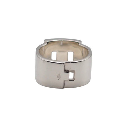 Hermes Newhela Crest Ring 50 925 Sterling Silver — view 5