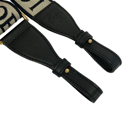 Loewe Shoulder Strap Anagram Loop Black Beige Logo Leather — view 4
