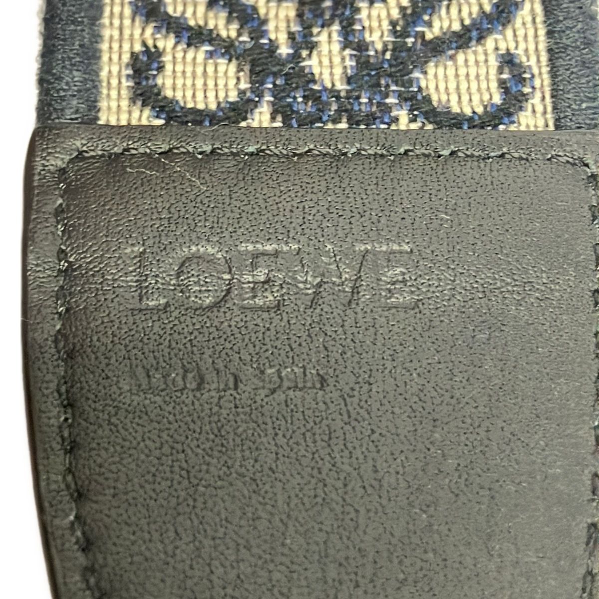 Loewe Shoulder Strap Anagram Loop Black Beige Logo Leather — view 3
