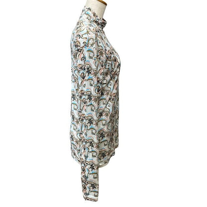 Dior Top Logo Turtleneck Top Rayon White Multicolor — view 4