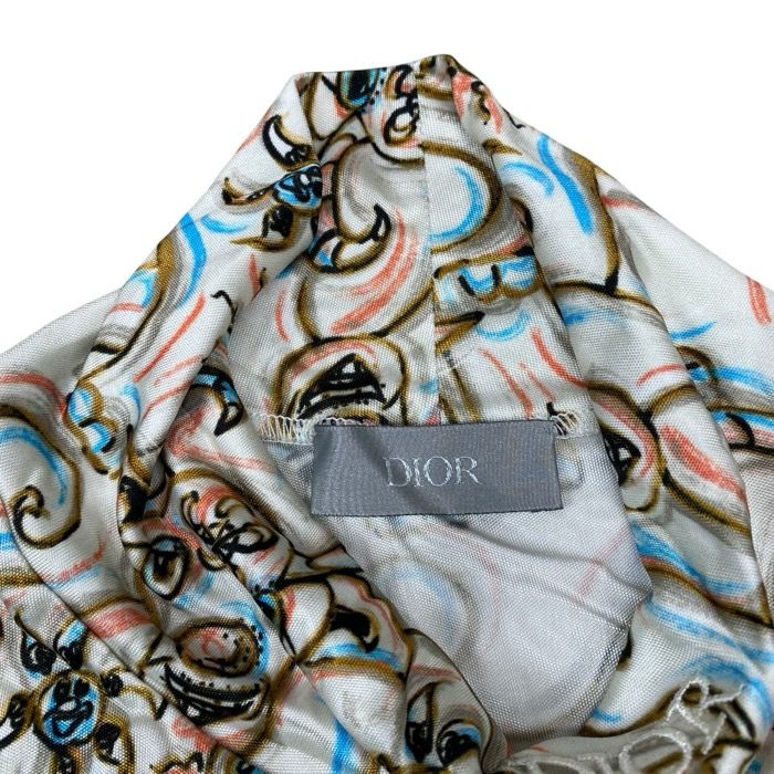 Dior Top Logo Turtleneck Top Rayon White Multicolor — view 6