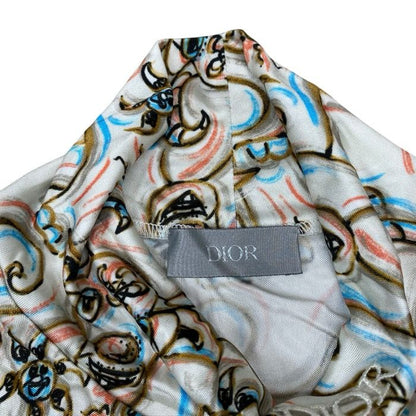 Dior Top Logo Turtleneck Top Rayon White Multicolor — view 6
