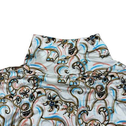 Dior Top Logo Turtleneck Top Rayon White Multicolor — view 9