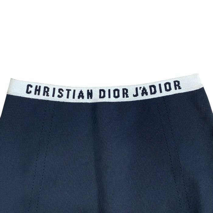 Dior J'adior Logo Band High Waist Shorts Rayon Nylon Black — view 8