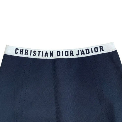 Dior J'adior Logo Band High Waist Shorts Rayon Nylon Black — view 8