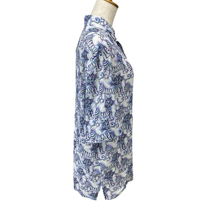Dior Kenny Scharf Collaboration Short Sleeve Shirt Tiger Pattern Cotton — view 4
