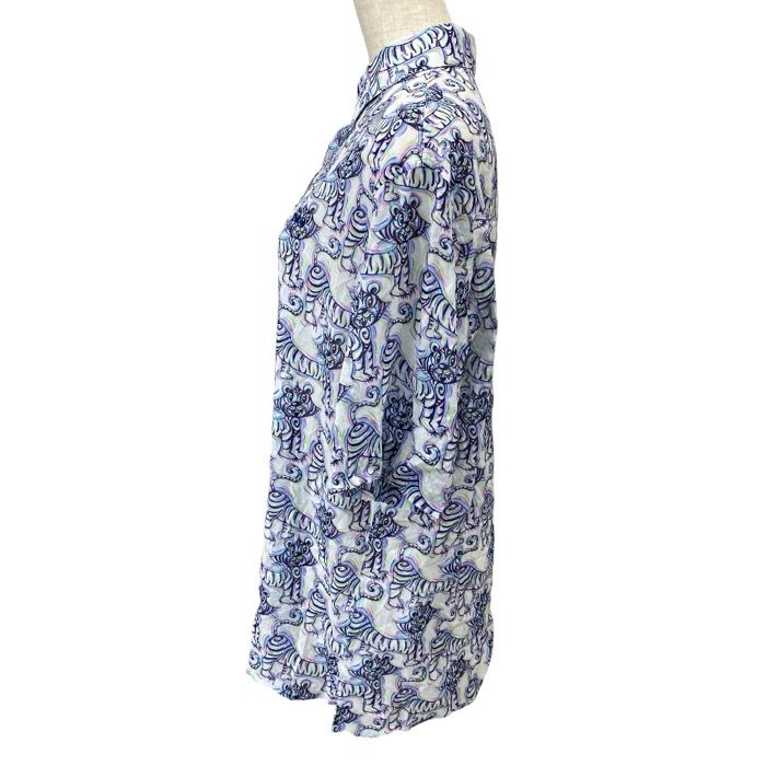 Dior Kenny Scharf Collaboration Short Sleeve Shirt Tiger Pattern Cotton — view 2