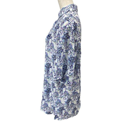 Dior Kenny Scharf Collaboration Short Sleeve Shirt Tiger Pattern Cotton — view 2