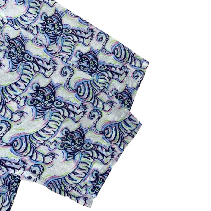 Dior Kenny Scharf Collaboration Short Sleeve Shirt Tiger Pattern Cotton — view 6
