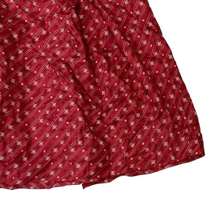 Fendi FF Monogram Logo Skirt Silk Red Black White — view 5