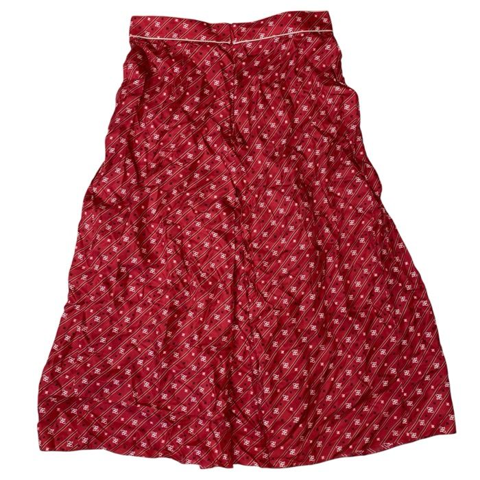 Fendi FF Monogram Logo Skirt Silk Red Black White — view 2