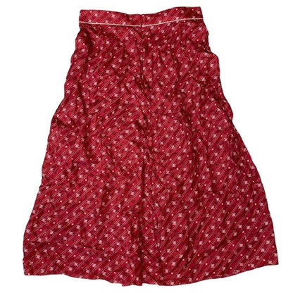 Fendi FF Monogram Logo Skirt Silk Red Black White — view 2