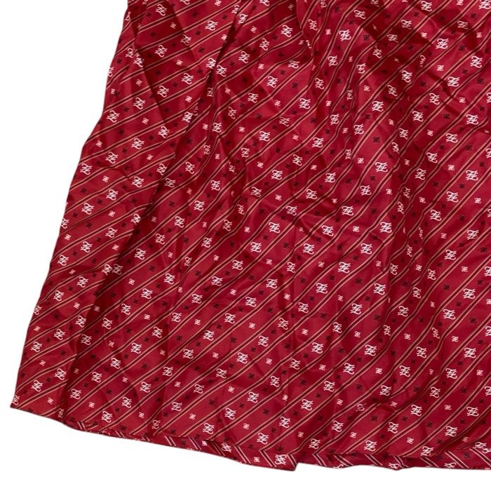 Fendi FF Monogram Logo Skirt Silk Red Black White — view 6