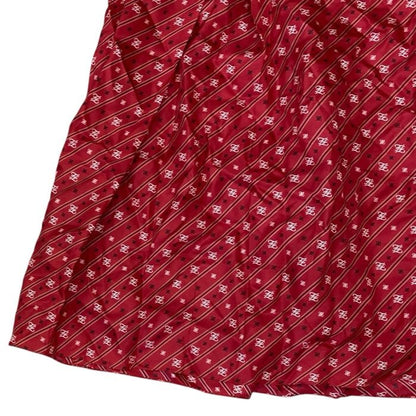 Fendi FF Monogram Logo Skirt Silk Red Black White — view 6