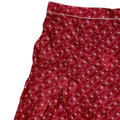 Fendi FF Monogram Logo Skirt Silk Red Black White — view 4
