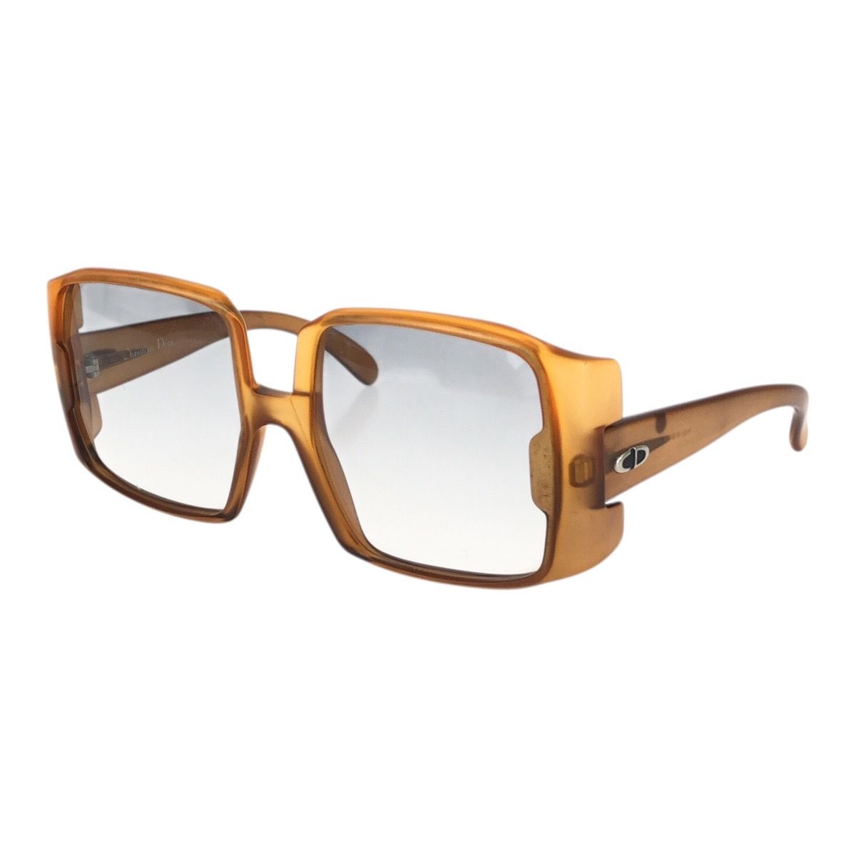 Dior di Vintage Optyl Brown Silver Acetate Sunglasses Eyewear