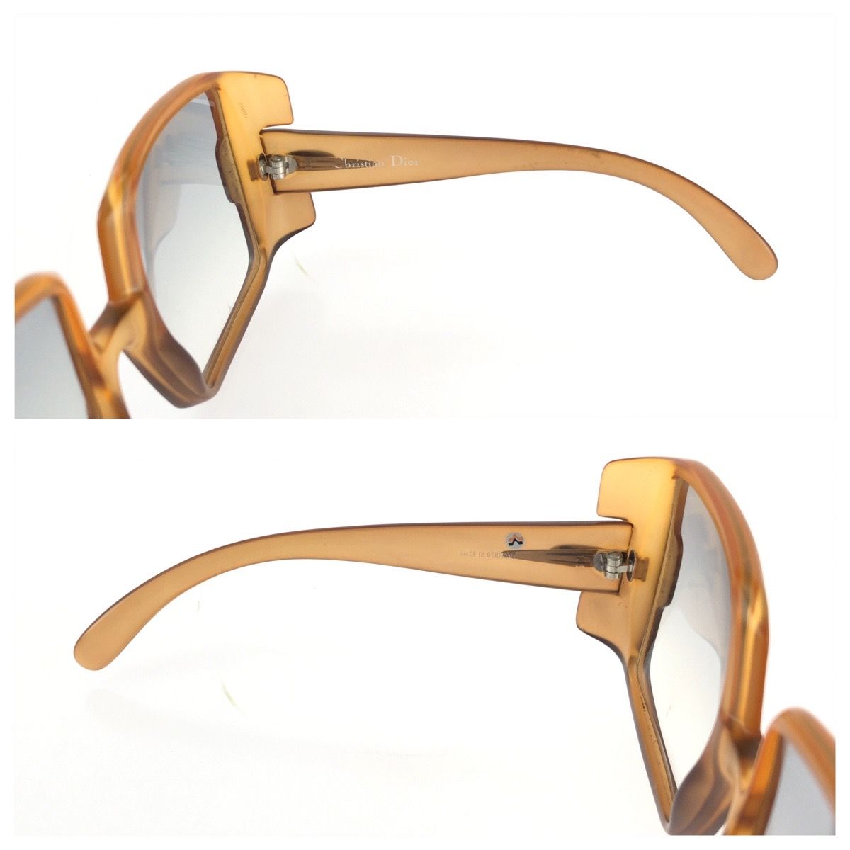 Dior di Vintage Optyl Brown Silver Acetate Sunglasses Eyewear — view 6