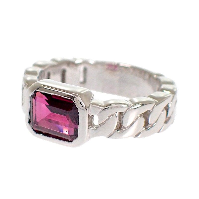 Chanel Premiere Ring 18K White Gold Pink Garnet — view 7