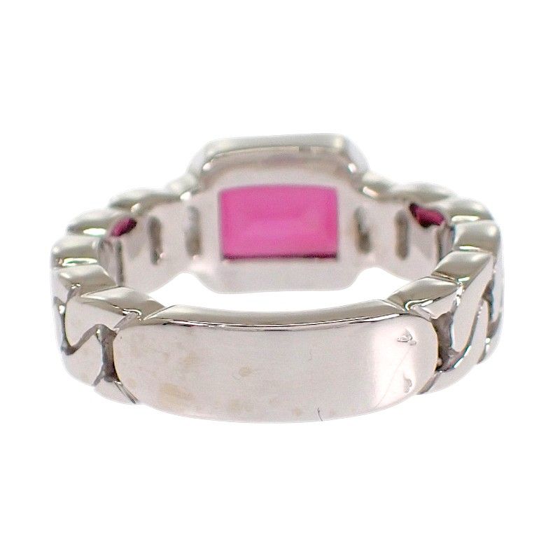 Chanel Premiere Ring 18K White Gold Pink Garnet — view 4