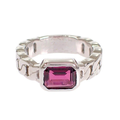 Chanel Premiere Ring 18K White Gold Pink Garnet — view 2