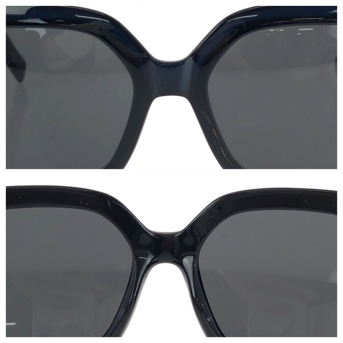 Dior Logo Navy Gold Acetate Metal Sunglasses Eyewear — view 5