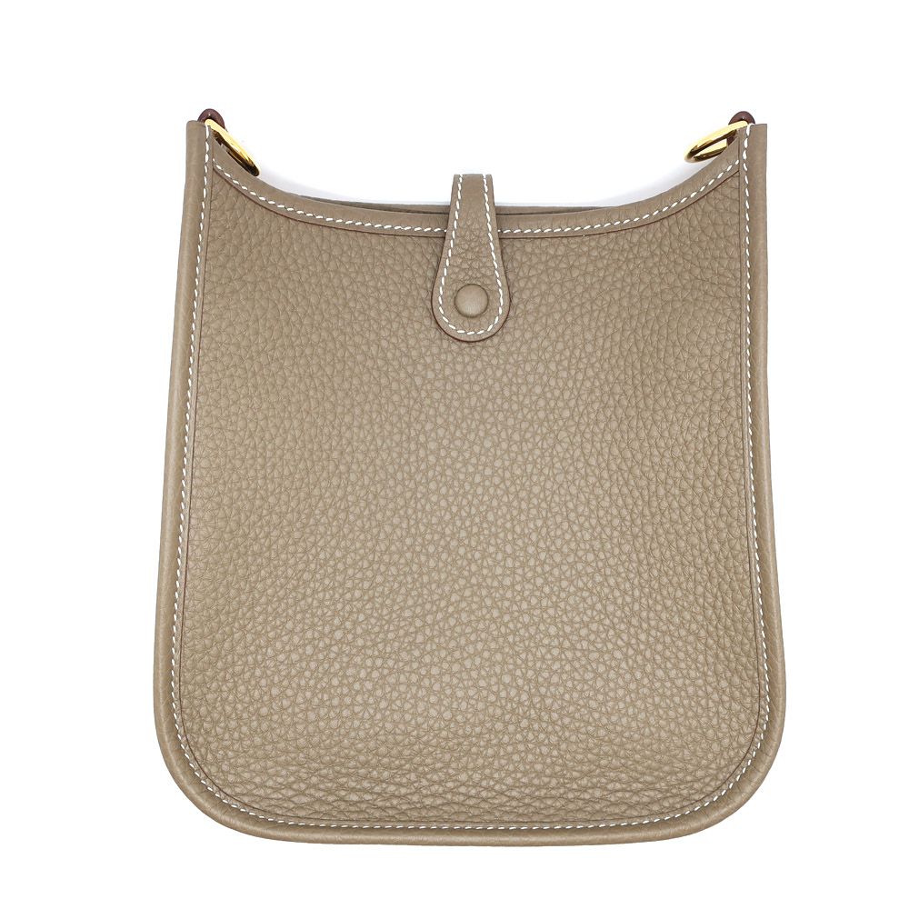 Hermes white: Evelyne TPM Etoupe Gold Around Shoulder Back — view 2