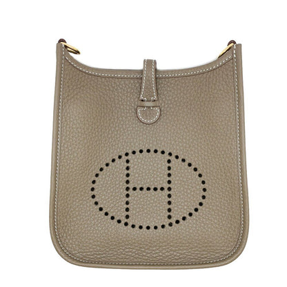 Hermes white: Evelyne TPM Etoupe Gold Around Shoulder Back