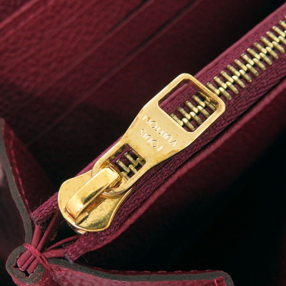 Louis Vuitton Zippy Wallet Monogram Empreinte Bordeaux — view 8