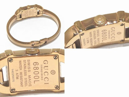 Gucci Bangle Watch Quartz PG Color GG Pattern Shell Dial Bamboo — view 2