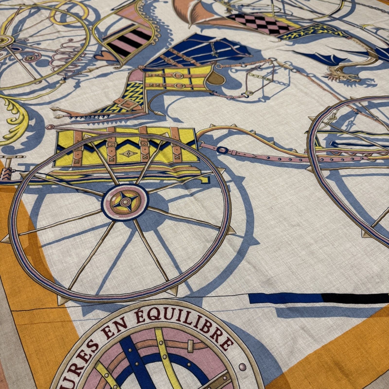 Hermes Carre Geant 140 Voitures en Equilibre Scarf — view 5