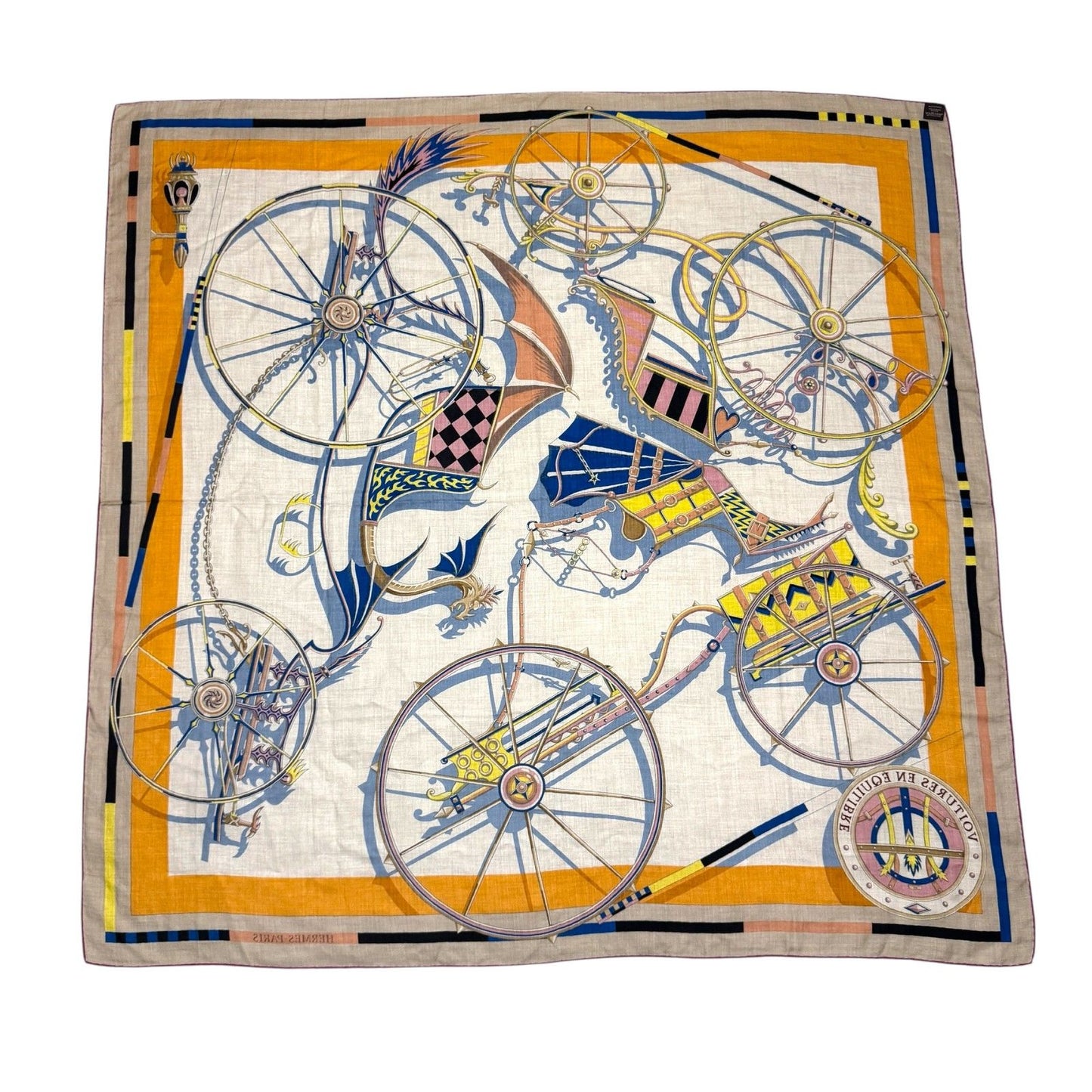 Hermes Carre Geant 140 Voitures en Equilibre Scarf — view 2
